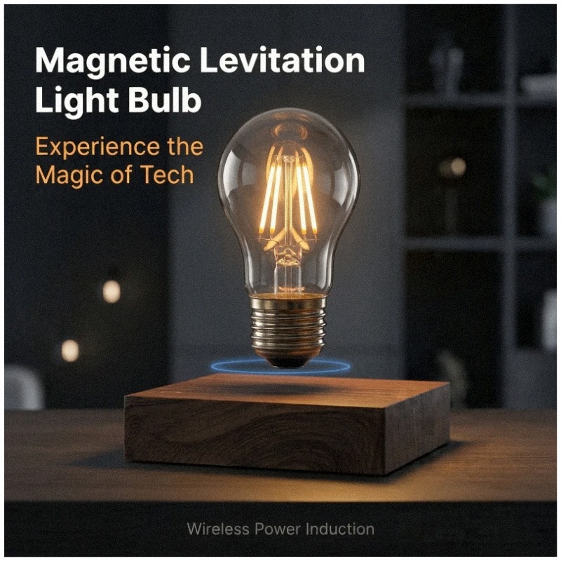 Office Tech Room - Magnetyczna Lewitująca Bezprzewodowa Żarówka LED Lampa