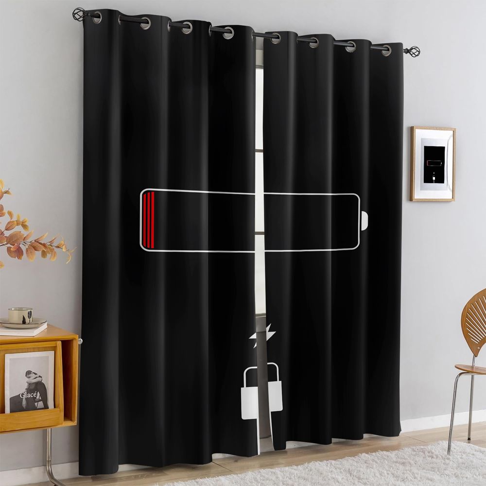 Minimalistyczne zasłony z funk – High Tech Office Room recenzja i cena