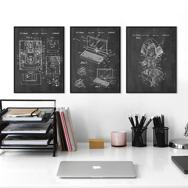 6 szt. Zestaw vintage'owych pl – Office Tech Room recenzja i cena