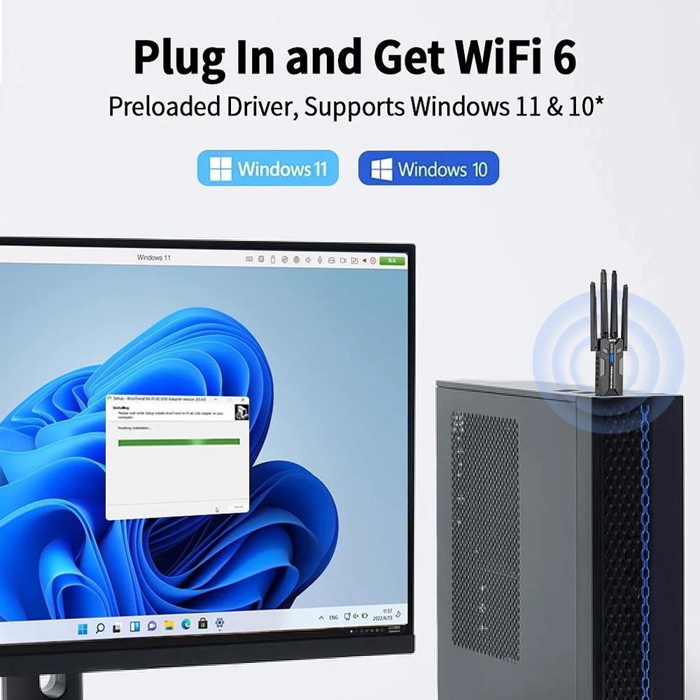 Adapter WiFi 6 USB 3.0 1800 Mb – Gigabit Network Card recenzja i cena