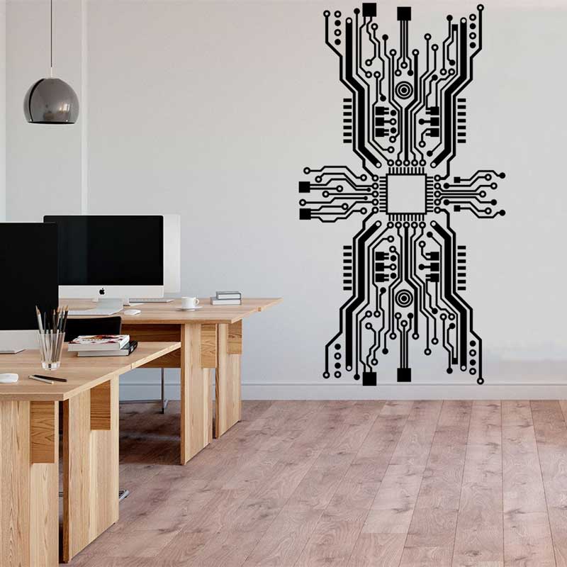 Naklejka ścienna z obwodami dr – Office Tech Room recenzja i cena