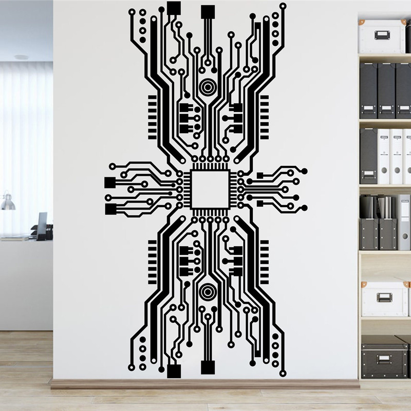 Naklejka ścienna z obwodami dr – Office Tech Room recenzja i cena